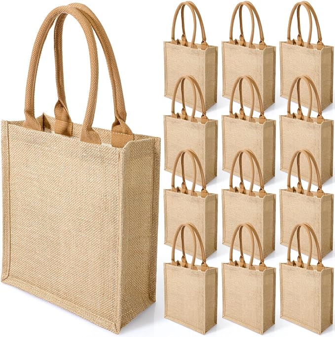 Jute gift bags with handles sale