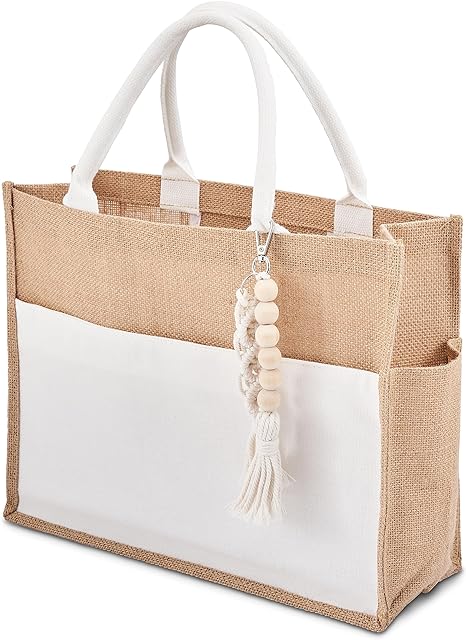 Burlap shops tote