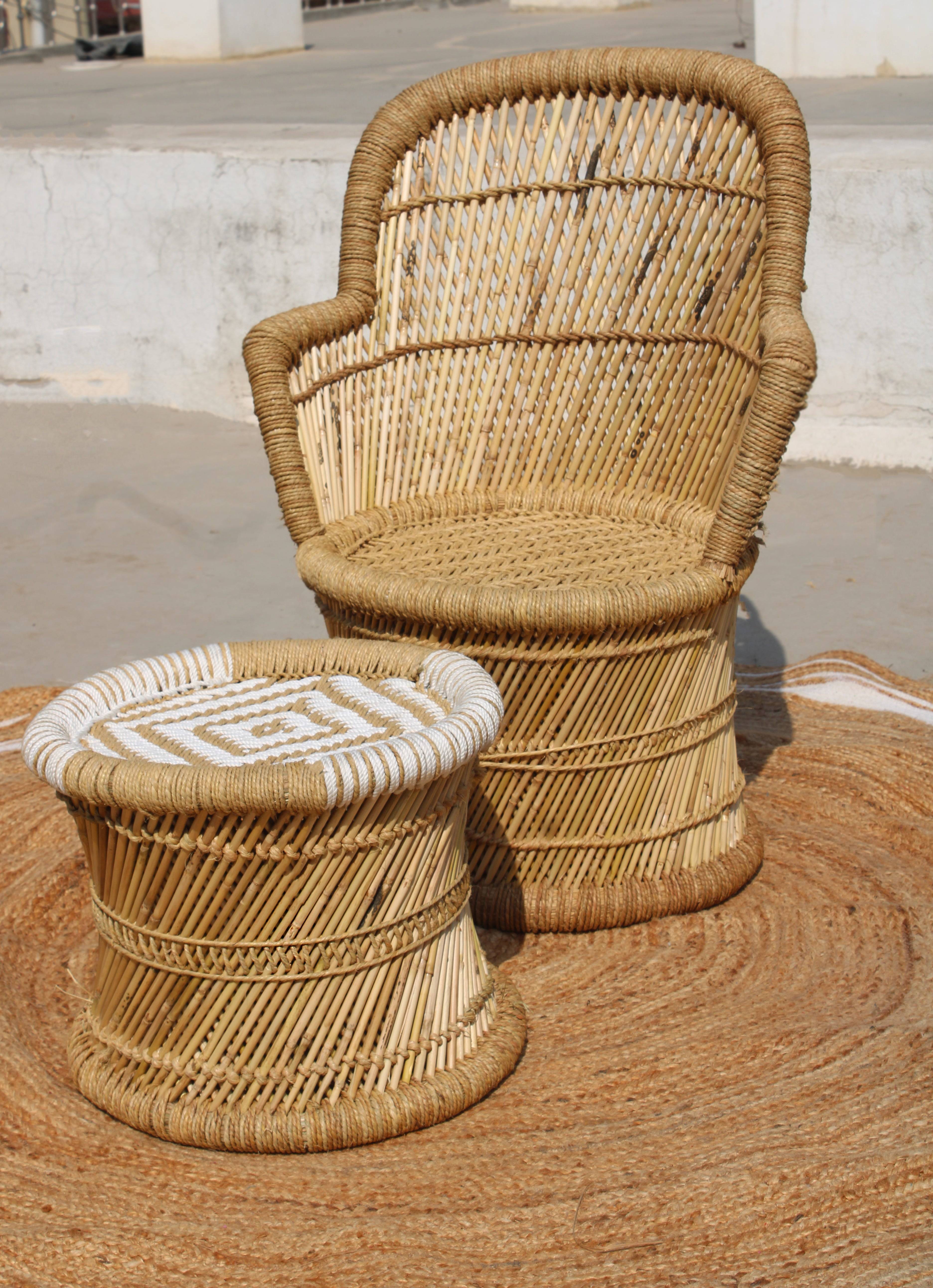 Bamboo best sale weave chair