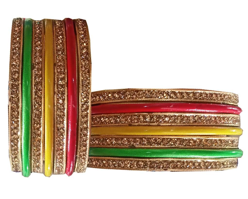 Handmakers ! Jaipuri Traditional Lac Multicolor Bangles set of (7+7)