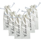 Handmakers Natural Pure White Wine Bottle Bags with Cheers Print Wine Bags Pack of 6