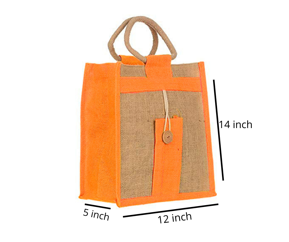 Natural Jute Cloth Handbag With Combo Color ( Set of 3)