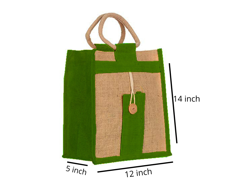 Natural Jute Cloth Handbag With Combo Color ( Set of 3)