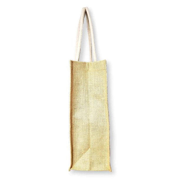 Handmakers | Natural Jute Bag for Shopping, Vegetable and Gift with White color set of 2