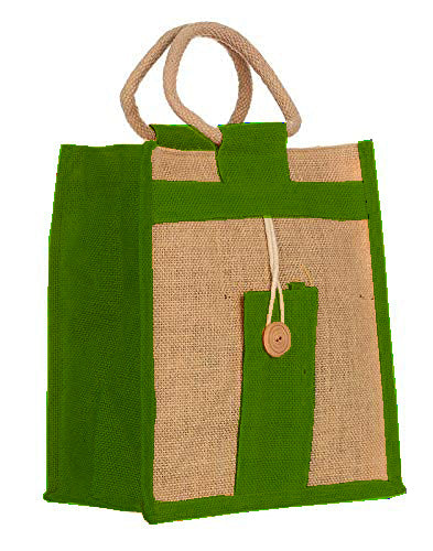 Natural Jute Cloth Handbag With Combo Color ( Set of 3)