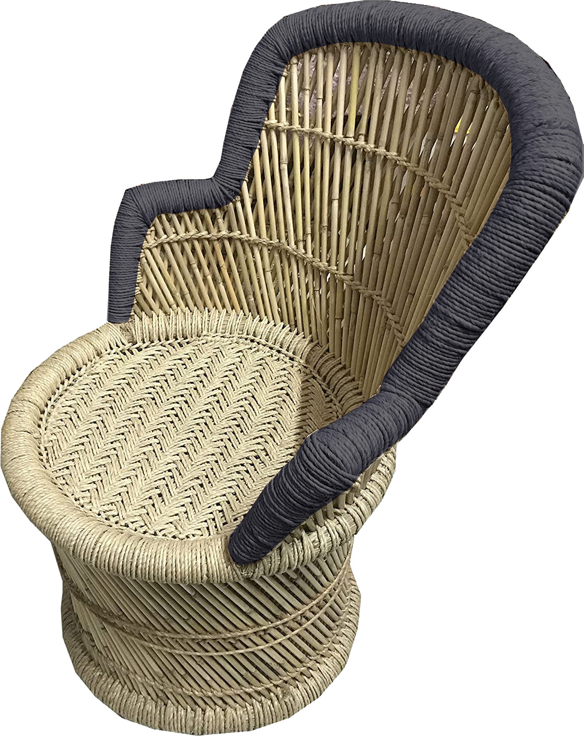 Handmakers Bamboo Mudda chair with Black color for Kids