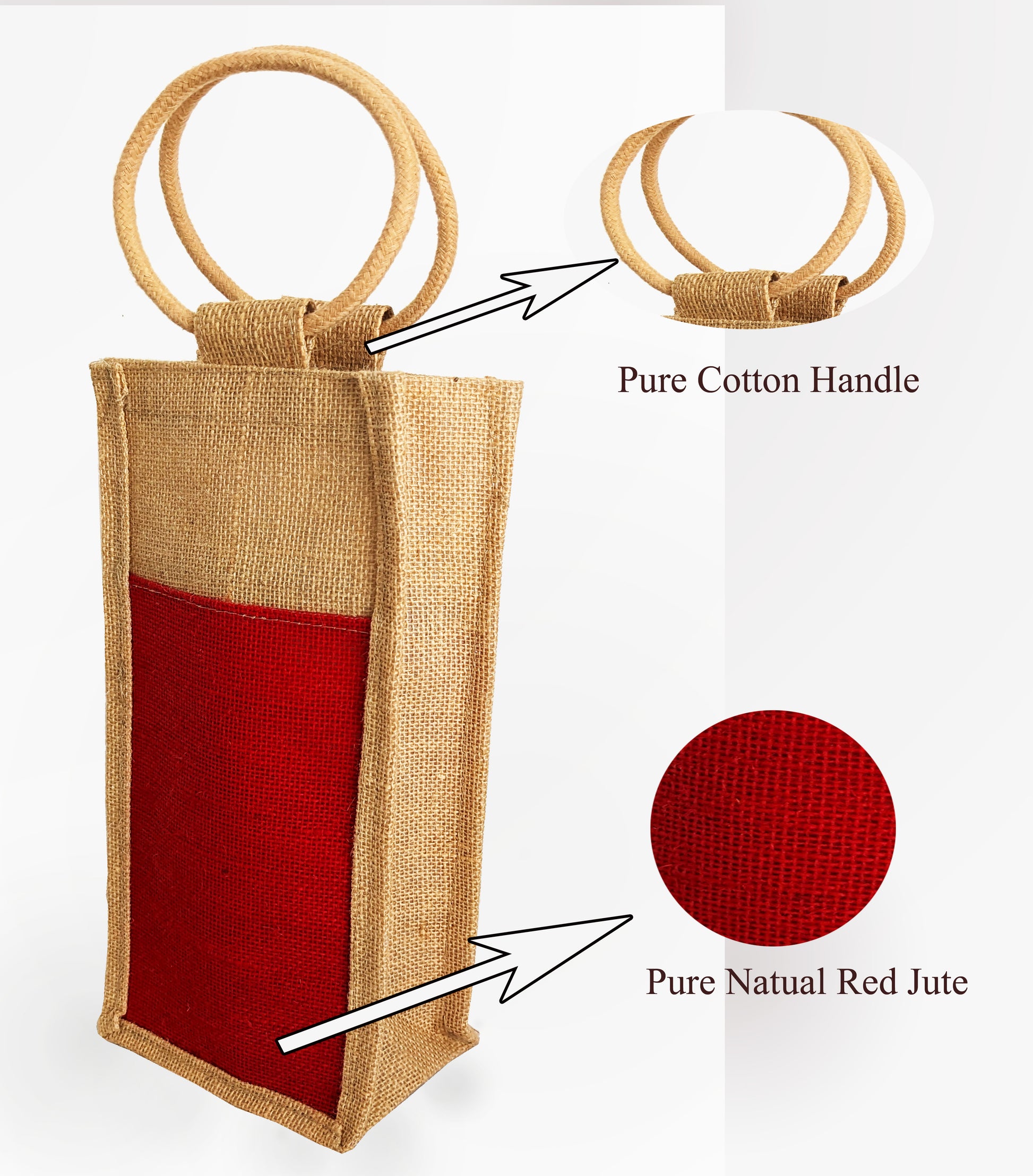 Red & Beige Water Bottle Bags