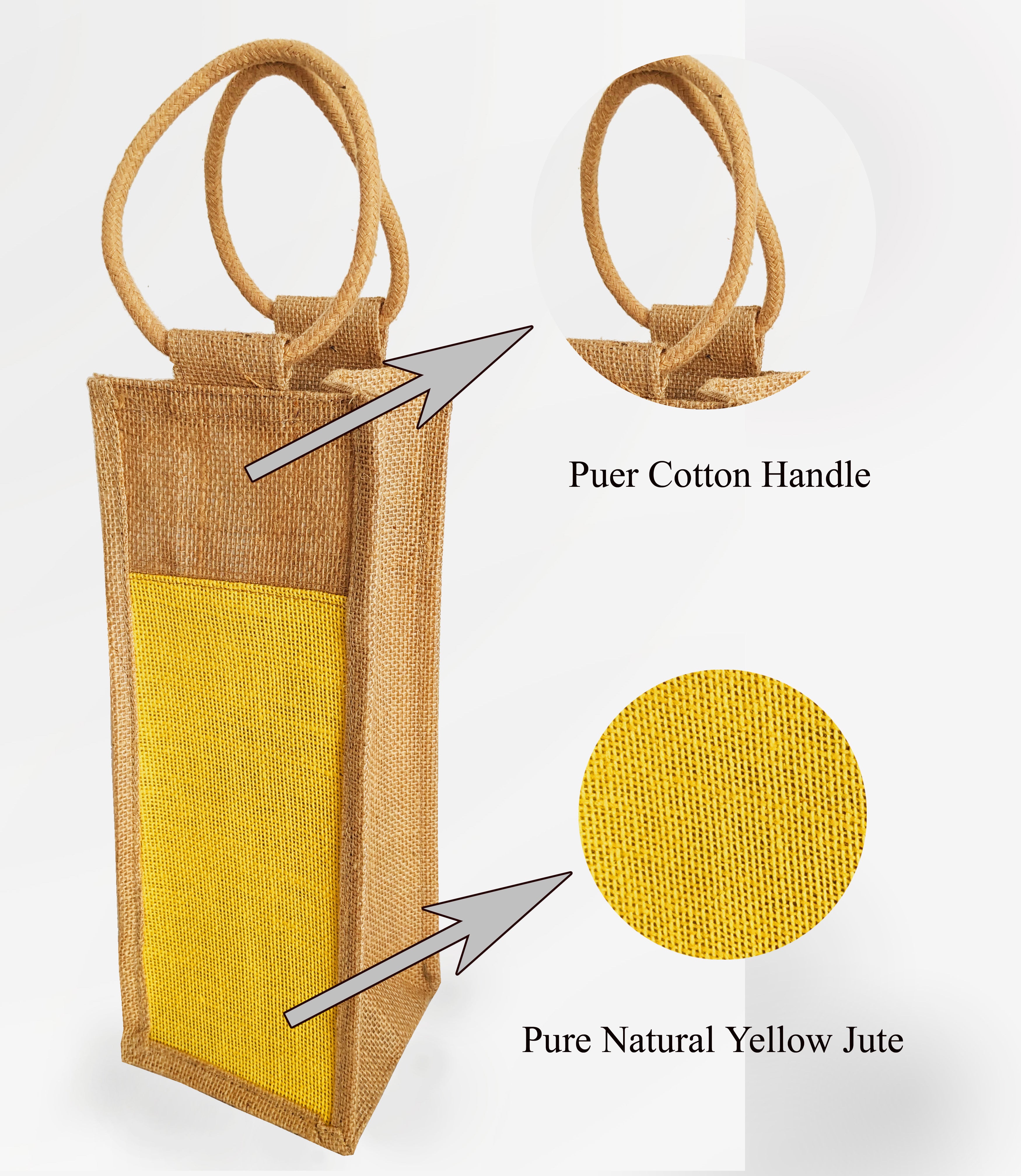 Jharcraft Jute Water Bottle Bag W. Sohrai (BG00644)